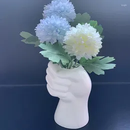 Vases en plastique Vase Vase sèche et arrangement de florais humide Récipient décoratif DÉCRIRATIVE IMIMITÉ GLAZE ANTI DROP