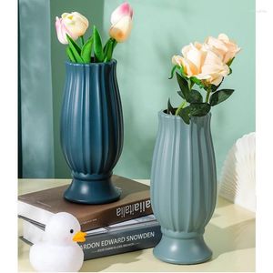 Vases Plastic Vase Flower Arrangement Container Dispositif de décoration droite Pot de table non déformable