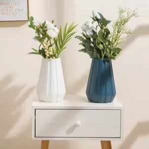 Vases Vase en plastique pour arrangement de fleurs, conteneur créatif droit en forme de diamant, cadeau Origami