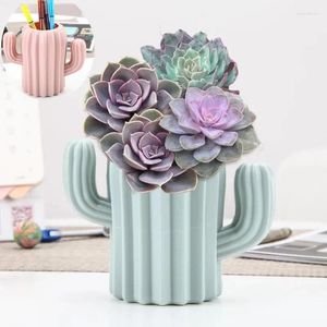 Vazen plastic vaas huisdecoratie anti-ceramic cactus bloempot voor woonkamer decor onbreekbare creatieve penhouder
