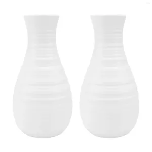 Vases en plastique Vase blanc pour fleurs décor de la maison nordique pour table de table