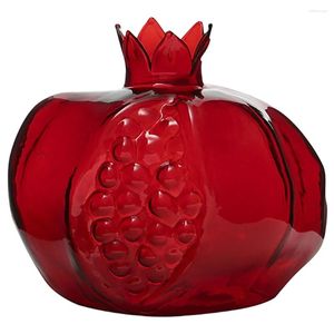 Vases Pomegranate Glass Vase Artificial Wedding Bouquet Red Table Table Decor Flower Arrangement