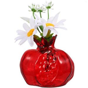 Vases Vase en verre de grenade hydroponique bouteille de fleur table délicate décorations de bureau bureau pour fleurs