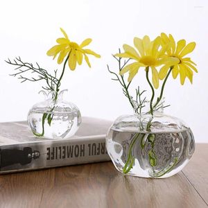 Vases Grangea Hydroponic Home Decor Plants Glass Flower Vase Cachepot for Flowers Creative Room Decoration Transparent