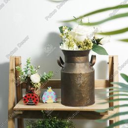 Vases Putuo Decor 1pc Antique Flowerpot Craft - Métal unique pour la maison et cadeau mémorable