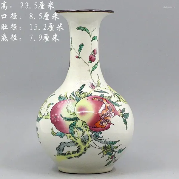 Vases Qianlong a ouvert la bouche et a souri pour apprécier la porcelaine antique dans le mobilier de la maison.Vase en céramique Jingdezhen