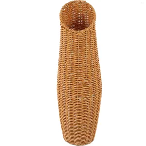 Vases Rattan Vase Accents Home Decor Dried Flower Holder Simulation Stand Plastic