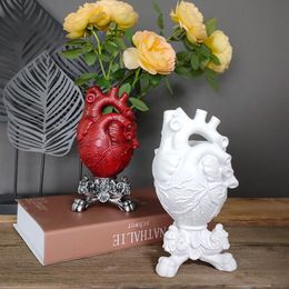 Vazen hars vaas huisdecor Noordse decoratiekamer hartvormige sculptuurbeeld bloem pot bureaublad ambachten ornamenten 230204