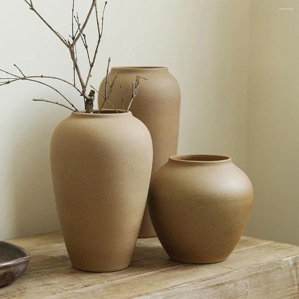 Vases Rétro Arrangement De Fleurs Pot De Poterie En Céramique Zen Yi Ji Feng BB El Dispositif Décoratif