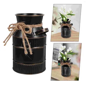 Vases Retro Milk Vase Vase Planting Bucket Vintage Flower Fer Fort Decor pour arrangement floral Style européen