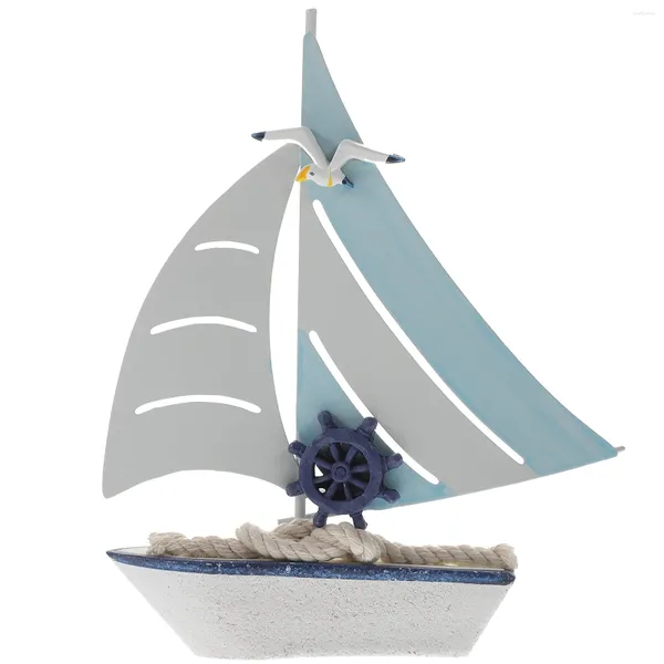 Jarrones Vailing Ship Figurine Estilo marino Figuras de velero decoración del hogar Modelo náutico mediterráneo