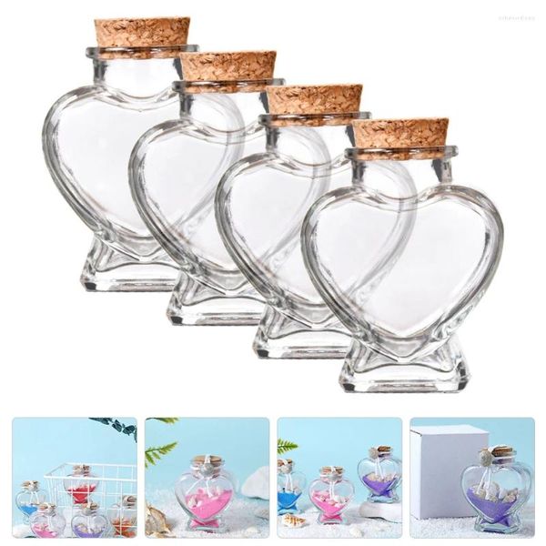 Vases Sand Jar Petites bouteilles en verre de liège Storage Clear Clear Favors Coud