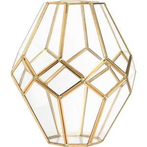 Vazen Scandinavische kunst gouden koperen strip geometrische glazen vaas tafelblad droge bloem ambachtelijke ornament hydrocultuur potten home decor
