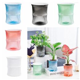 Vazen Zelfabsorberen Lazy transparante bodemcultuur Kleine Pot Bloempot Woonkamer Desktop Creatief Hydroponic Plastic