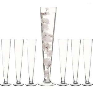 Ensembles de vases de 6 décoration de vase de fleurs décorations intérieures clairs trompette 24 