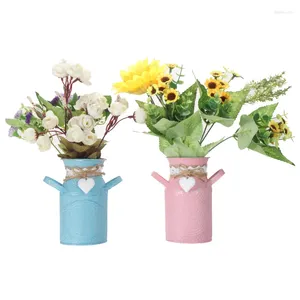 Vases vase en métal fleuriste shabby chic