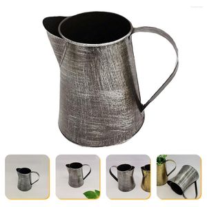 Vazen Shabby Chic Watering Can Vintage Flower Farmhouse Pitcher Galvanised Planter Rustieke metalen vaas Arrangement voor