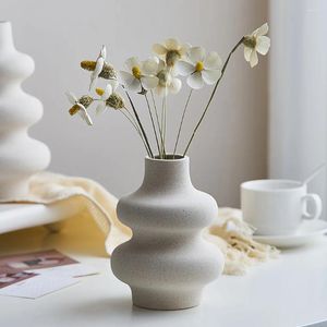 Vases Vase en céramique simple décoratif pour fleurs décor de chambre fleur moderne décoration de la maison intérieur ornement de bureau