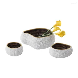 Vazen Eenvoudige keramische vaas gedroogde bloem Lychee textuur theetafel driedelige set decoratie woonkamer decor