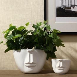 Vases Visage simple image charnue pots intérieurs en céramique décoration de maison créatives fleurs pour les maisons