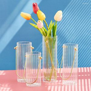 Vases Simple Vase en verre moderne salon hydroponique plante décoration créative bureau produits ménagers