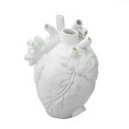 Vases Simulate Anatomy Heart Heart Vase Resin Art Arrangement flor