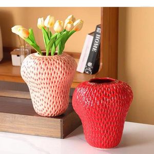 Vazen gesimuleerde aardbeien keramische vaas bloempotten decoratieve bloemen arrangement bureau decoratie modern huisdecor