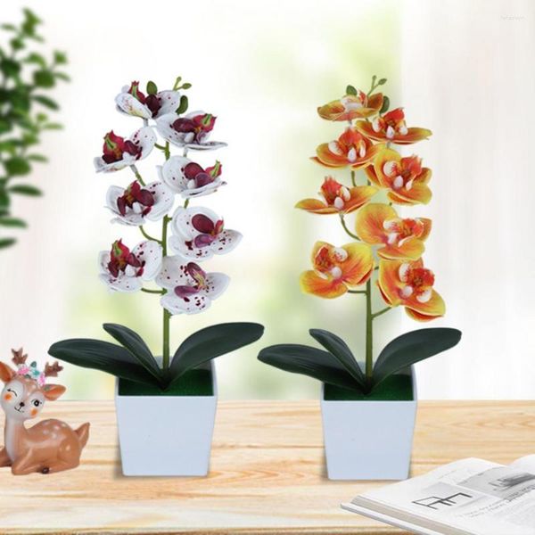 Vases Simulation petit papillon orchidée fausse fleur Mini pour l'année maison décoration de mariage bricolage Phalaenopsis artificiel