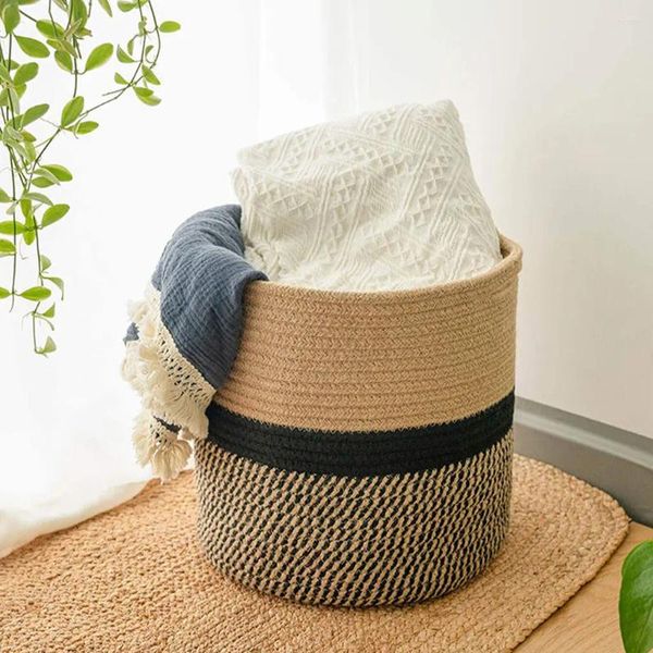 Jarrones textura suave buena mano sentimiento de mano elegante cesta de decoración para plantas almacenamiento de artesanía exquisita beige blancos 30 cm