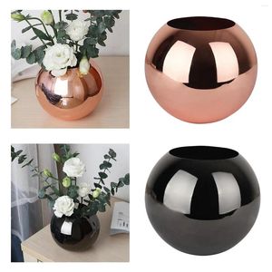 Vases Pot de sphère de jardinière en acier inoxydable pour plantes succulentes Cactus petites plantes fenêtre de bureau ou cuisine moderne