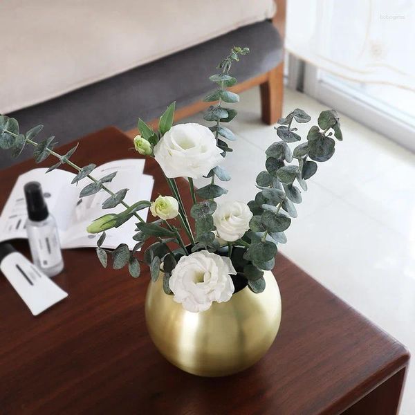 Vases en acier inoxydable Vase nordique style desltop plante Potflower Pots Golden Black Rose Gold Classic Home Decor