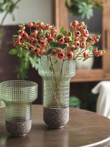 Vases Stone Moss Open Vase Vase Hydroponic Fleur Green Creative Retro Rétro Table Ornements décoratifs