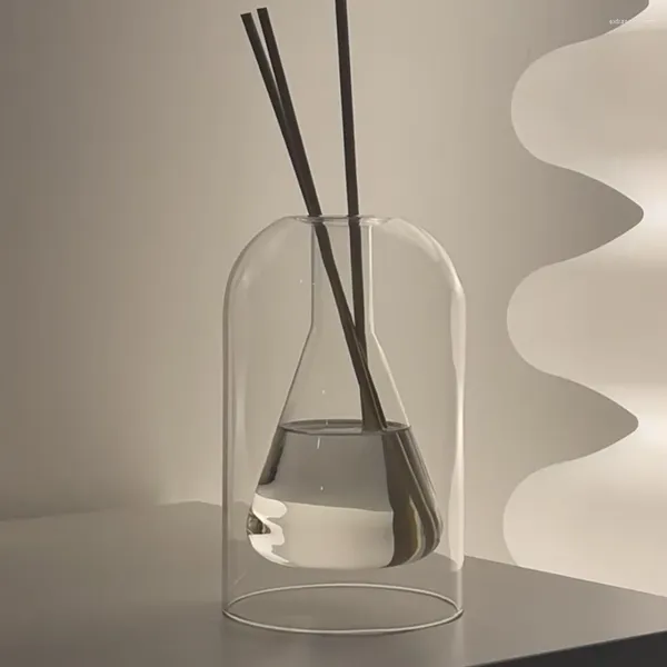 Vases conteneurs de stockage bouteilles de diffuseur bouteille organisateurs d'huile essentielle en verre moderne