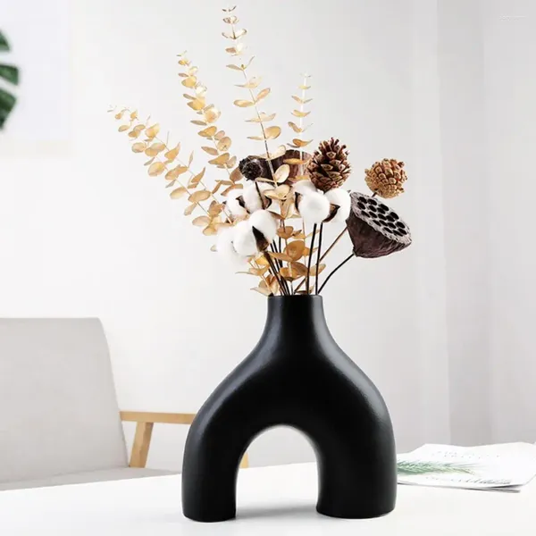 Vase Vase Vase Modern Ceramic for Home Decor Shape Fleule Flower Plant Table Centre maîtresse chambre à coucher