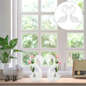 Vazen Swan Hydroponic Vaas Holders kantoor Decors Stand Desktop Planters Bloem versieringen Vintage Home