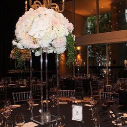 Vazen dikker acryl vloervaas helder bloementafel middenstuk huwelijk moderne vintage bloemenstandaard kolommen bruiloft decoratie
