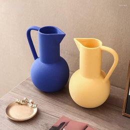 Vazen Tingke Noordse ins-stijl Pot-vormige kunst Keramische vaas Licht Luxe Morandi Modern Simple Home Decoration ornamenten