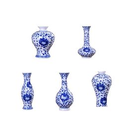 Vazen traditionele Chinees blauw wit porselein vaas keramische bloem vintage huizendecoratie drop levering tuin dhlfs