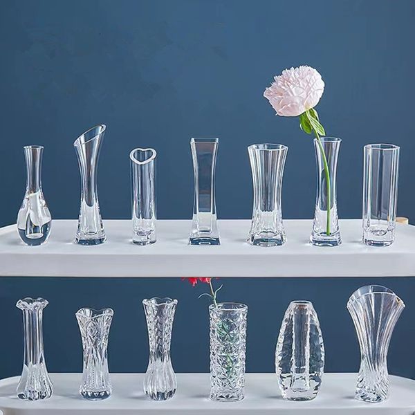 Vases Transparent Acrylique Nordique Décoration De La Maison Chambre Jardin Salon Bureau En Plastique Pot De Fleurs Plante 230425