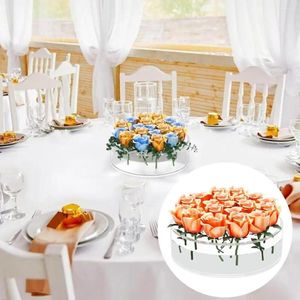 Vazen transparante acryl vaas zware elegante ronde bloem voor bruiloftsfeestje middelpunt dineren