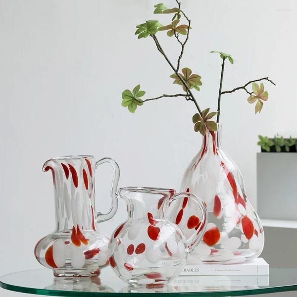 Vases en verre transparent Vase colorés