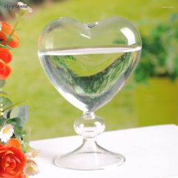 Vases Transparent Vase En Verre Fleur Planteur Coeur Debout Décoration De La Maison Décor 16..5 1.8cm