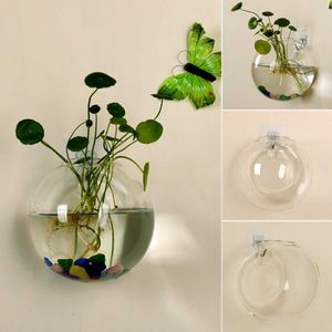 Vazen transparante glazen vaaswandhangende hydrocultuur terrarium aquarium vissertanks potplant bloempot dia 8/10 cm p230411