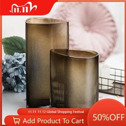 Vases transparente Verbe hydroponique Vase Fleur esthétique Plante Vintage Small Design Ikebana Rose Florero Luxury Home Decor Wk50HP