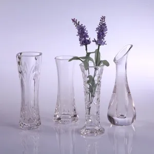 Vases Transparent Plastic Flower Vase Creative Decoration Home Imitation Crystal Wedding Decorative Dining Table Chadow