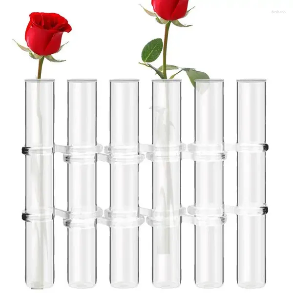 Vases transparente petit vase de fleurs en verre à haute transparence Pot créatif de conception de tube de conception de conception de plante pour le bureau du salon
