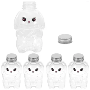 Vazen Transparant Speciaal gevormde fles Leeg voor melk Waterfeestje Herbruikbare sapflessen Klein plastic