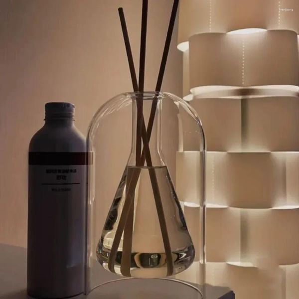 Vases Vases Transparent Conteneurs de rangement Fragrance Stick Verre Bouteille de verre Reed Modern Diffusers Huile essentielle