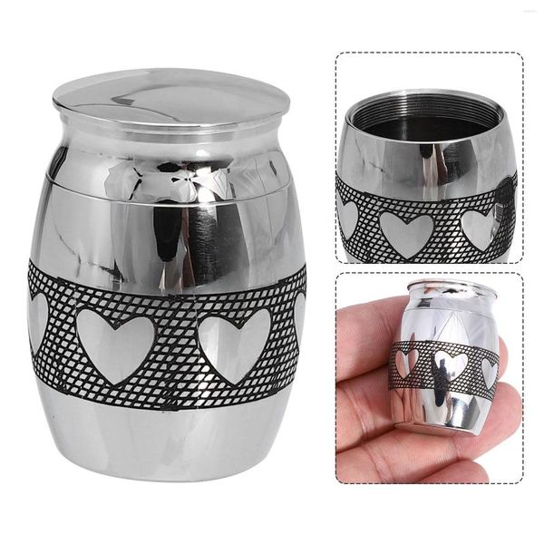 Vases Urn Cremation Tank Dorative Urns Animal Pet Casket en acier inoxydable Creative Mini cendres