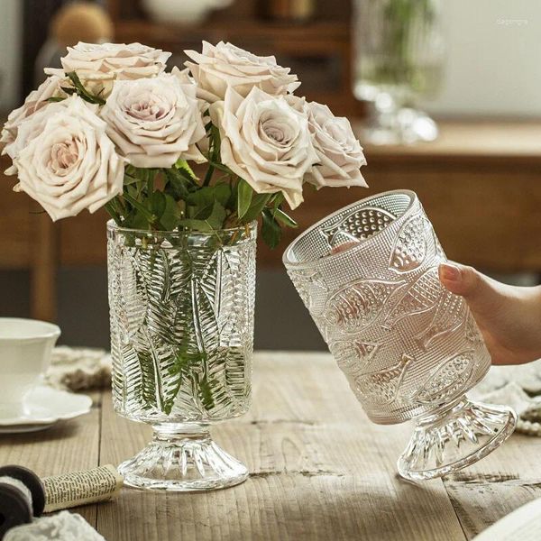 Vases Vase Décoration Salon Fleur Arrangement Instagram Style Nordique Net Rouge Transparent Eau Surélevée Table Rose